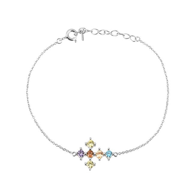 Bracciale Colorful Croce Argento