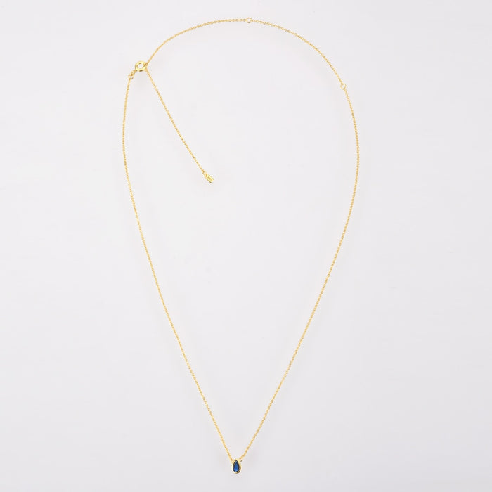 Blue Teardrop Necklace 