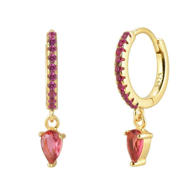 Orecchini Pendenti Rosa Oro