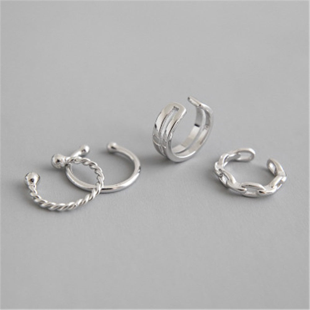 Ear Cuff Doble Plata