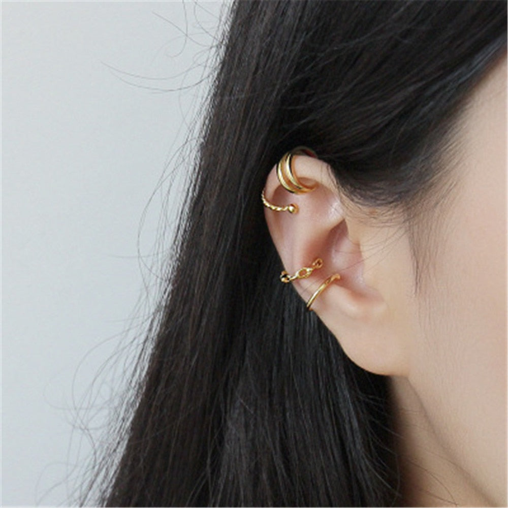 Ear Cuff Curly Oro