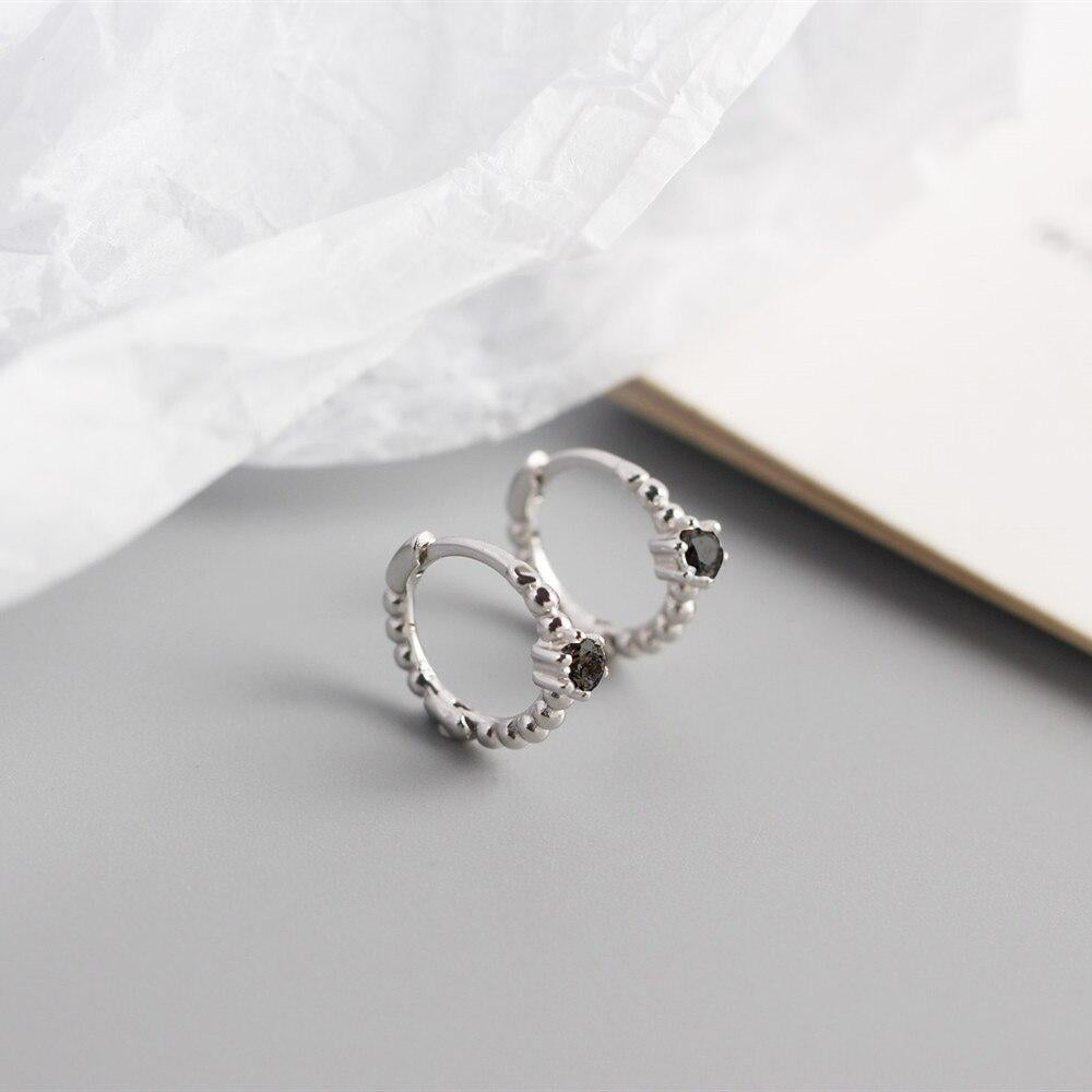 Orecchini Lis neri in argento