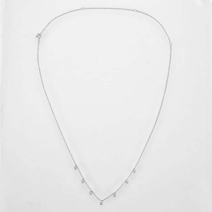 White Zirconia Silver Necklace 
