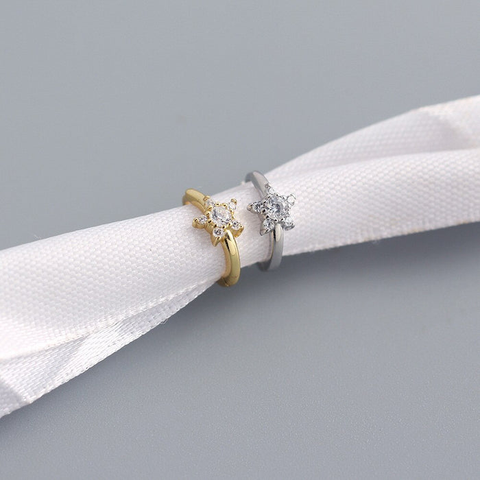 Orecchini a cerchio Star Gold