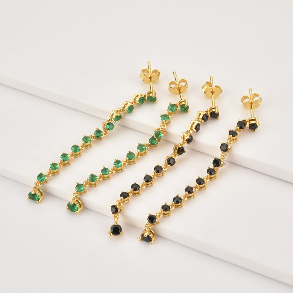 Pendientes Black Waterfall