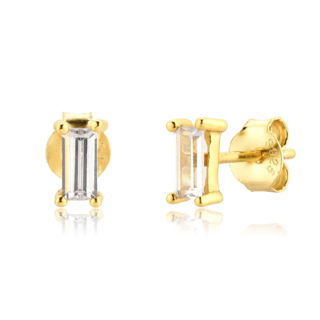 Mini Phoebe White Earrings 