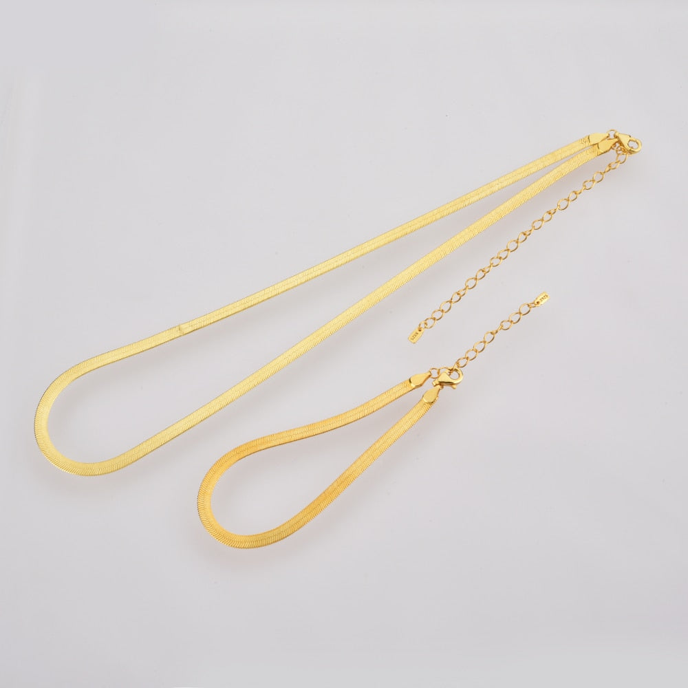 Collar Cadena de Serpiente Oro