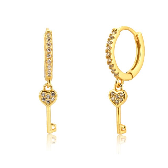 Orecchini a cerchio Key of Love in oro