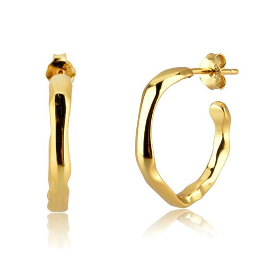 Gold Irregular Hoops 
