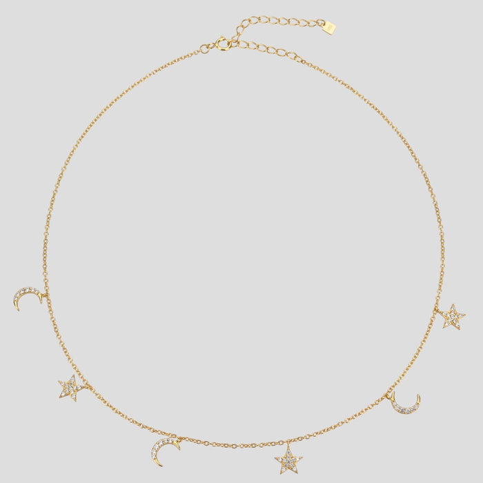 Choker Luna e Stelle Oro