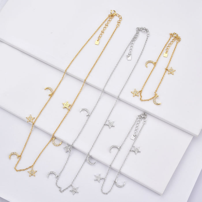 Choker Luna e Stelle Oro