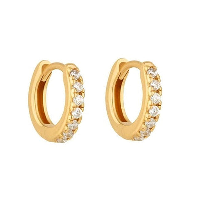 Orecchini a Cerchio Mini Oro Bianco - 7mm