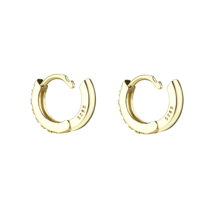 Orecchini a Cerchio Mini Oro Bianco - 7mm