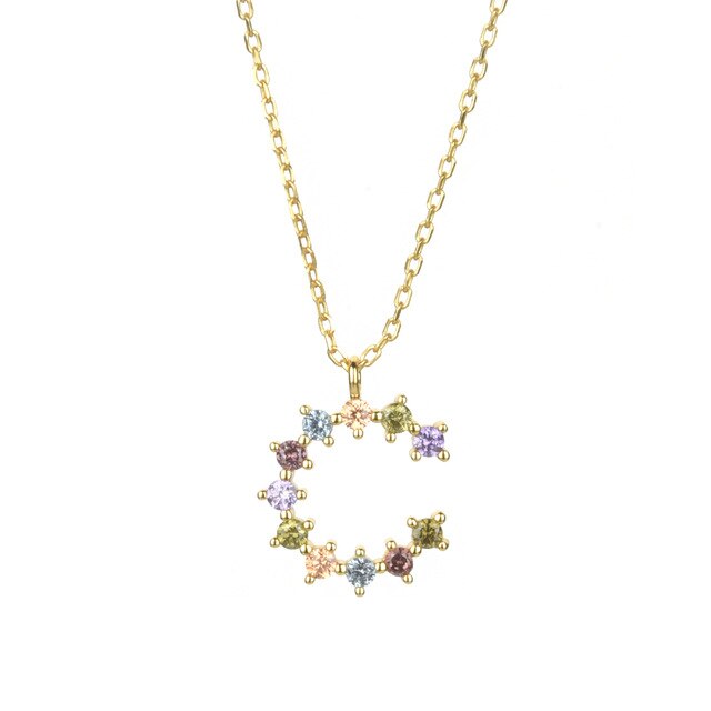 Gold Initial Candy Necklace 