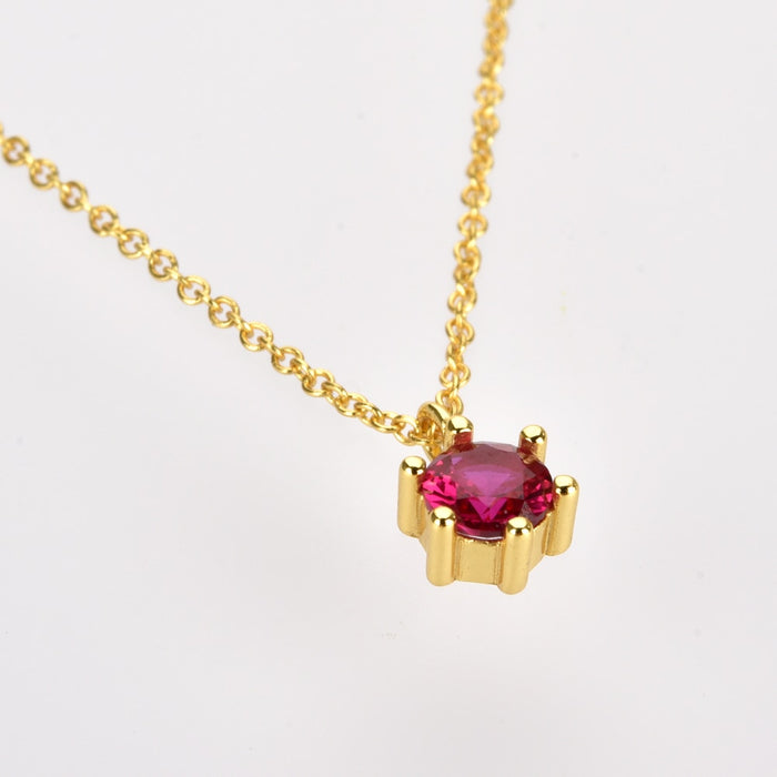 Pink Cira Gold Necklace 