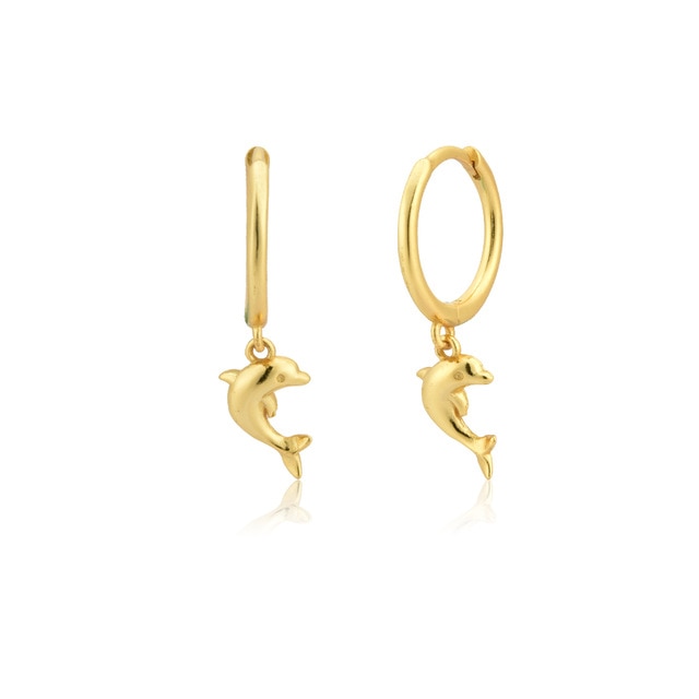 Orecchini a cerchio Dolphin oro