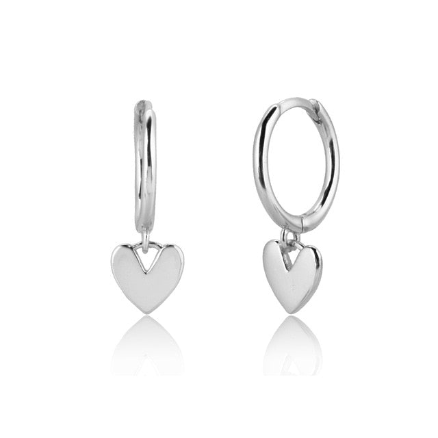 Orecchini a cuore in argento