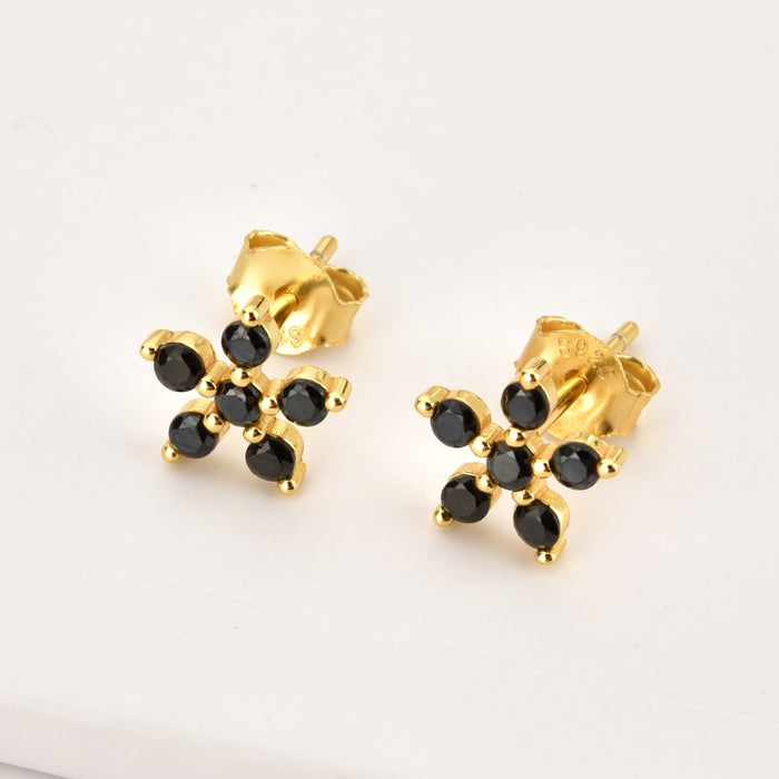 Orecchini Black Margarita Oro