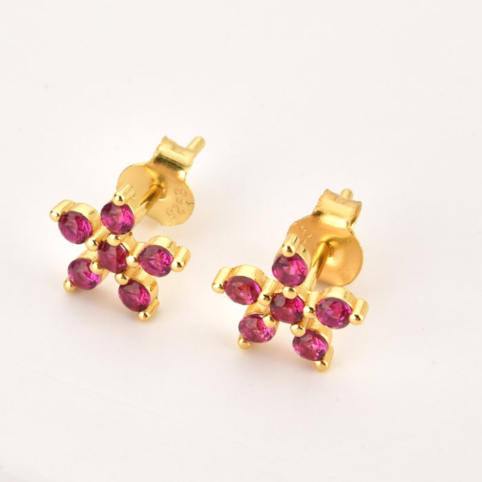 Orecchini a pendente Pink Margarita Oro