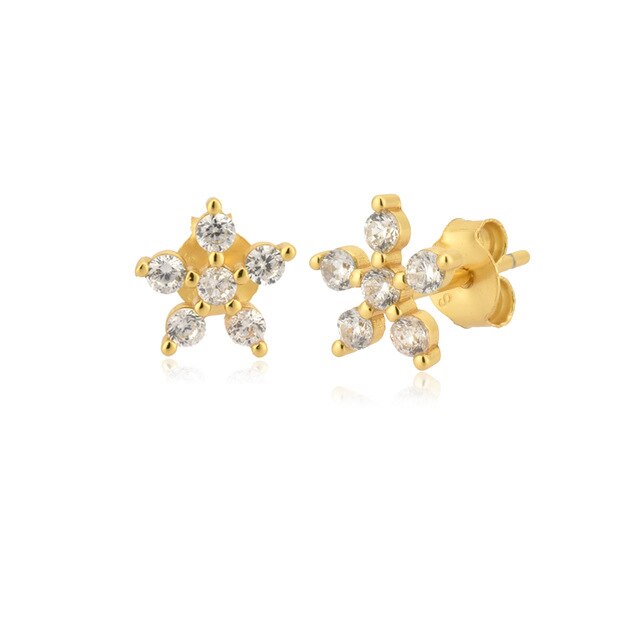 Orecchini White Margarita Oro