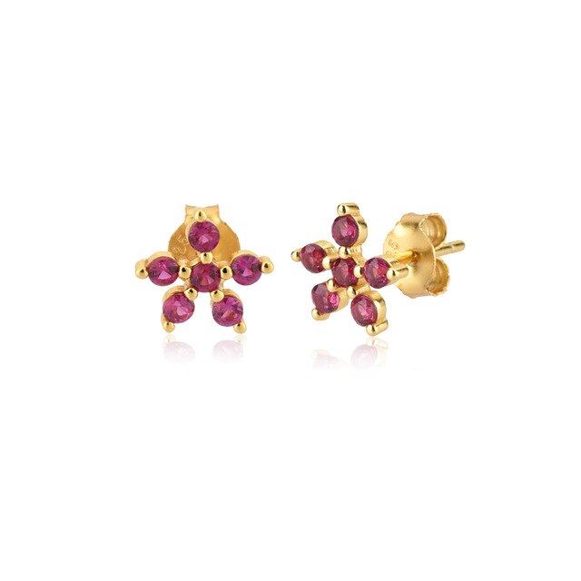 Orecchini a pendente Pink Margarita Oro