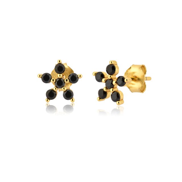 Orecchini Black Margarita Oro