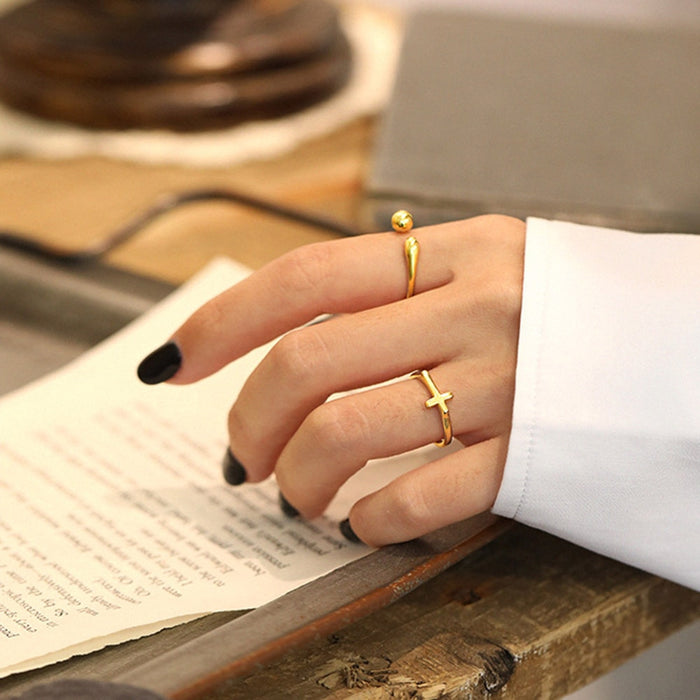 Anello Croce Oro