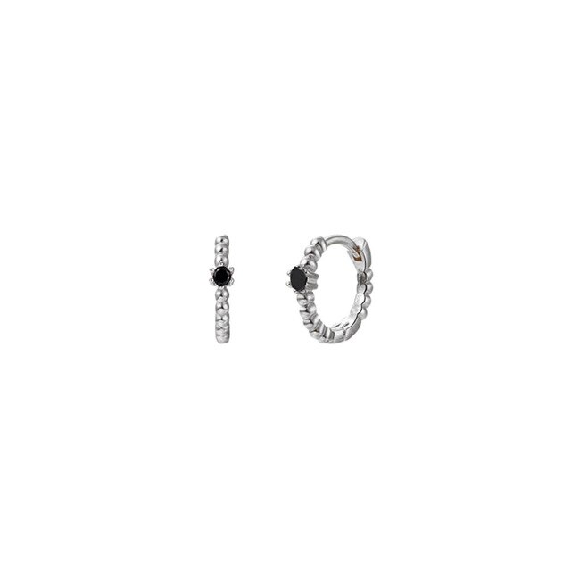 Orecchini Lis neri in argento