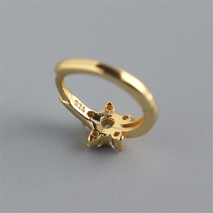 Orecchini a cerchio Star Gold