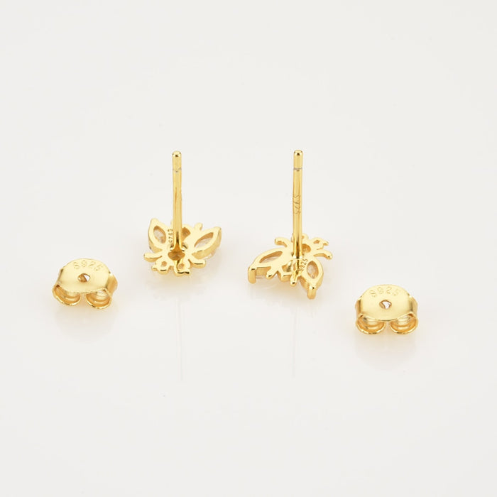 Orecchini White Beetle Oro