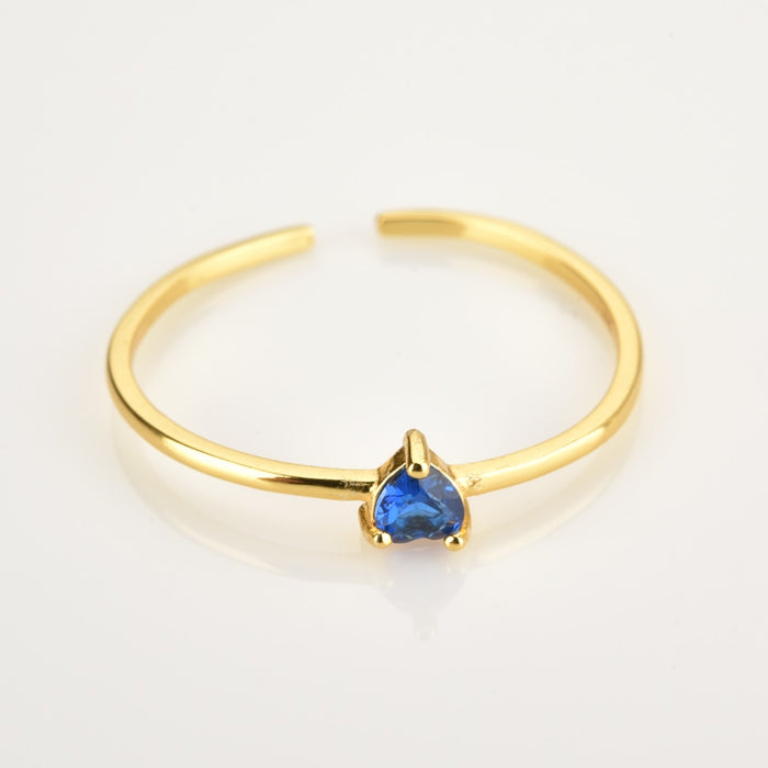 Anello Heart Blu