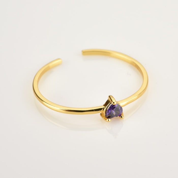 Anello Heart Lilla