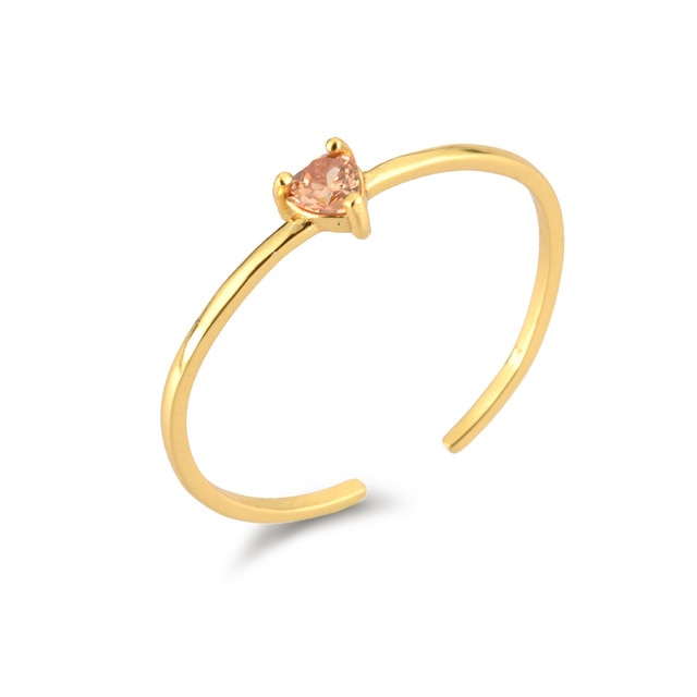 Anello Heart Champagne