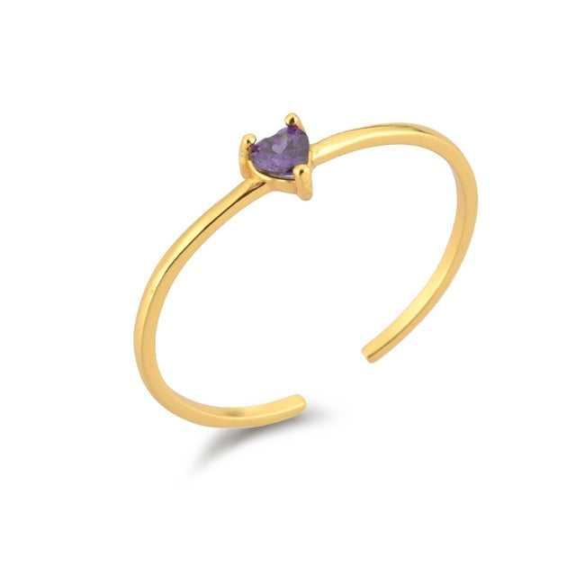 Anello Heart Lilla