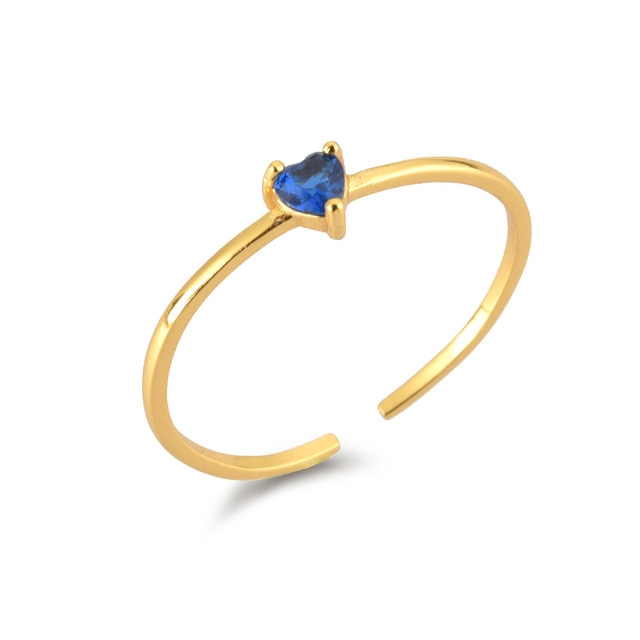 Anello Heart Blu