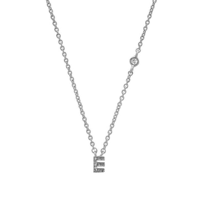Silver Initial Shiny Necklace 