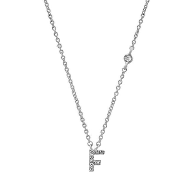 Silver Initial Shiny Necklace 