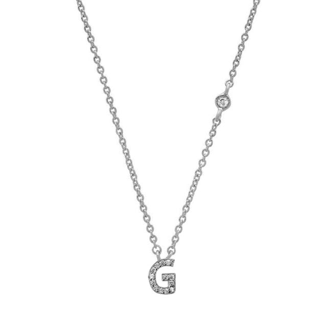 Silver Initial Shiny Necklace 
