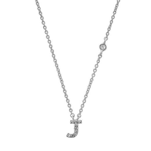 Silver Initial Shiny Necklace 