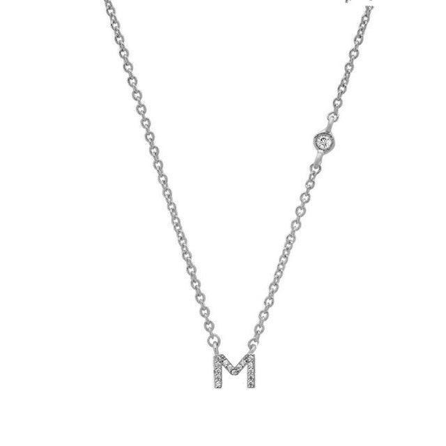 Silver Initial Shiny Necklace 