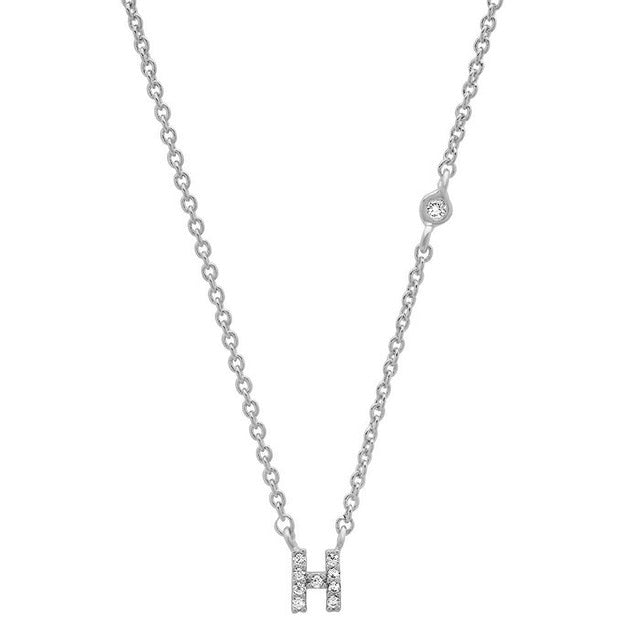 Silver Initial Shiny Necklace 