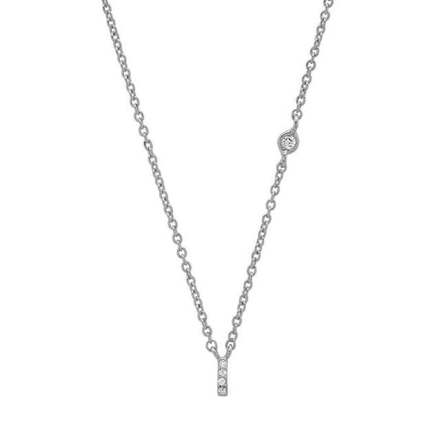 Silver Initial Shiny Necklace 