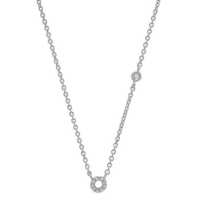Silver Initial Shiny Necklace 