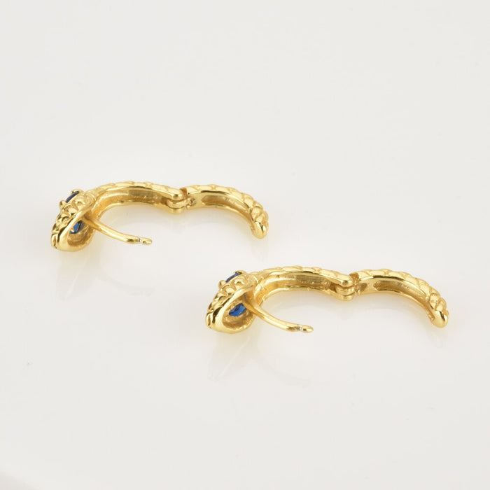 Orecchini Cobra Blu Oro