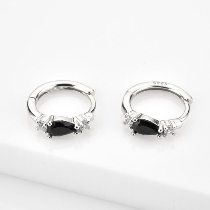 Orecchini Black Denia Argento
