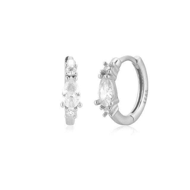 Orecchini White Denia Argento