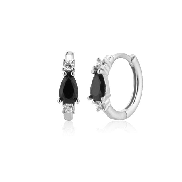 Orecchini Black Denia Argento