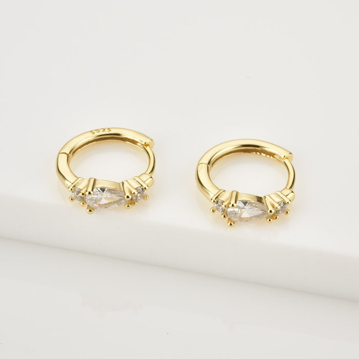 Orecchini White Denia Oro