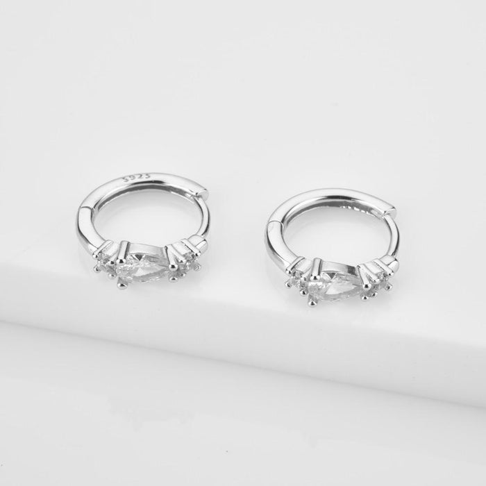 Orecchini White Denia Argento