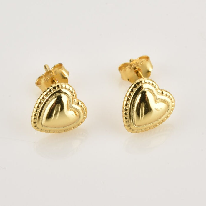 Orecchini a cuore in oro